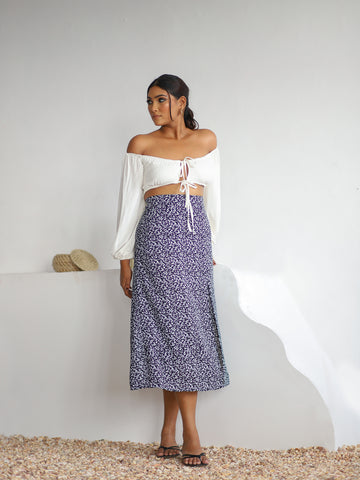 Side Slit Midi Skirt