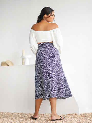 Side Slit Midi Skirt