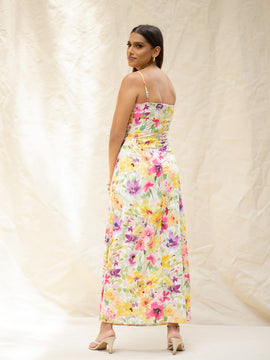 Front Ruched Maxi Dress