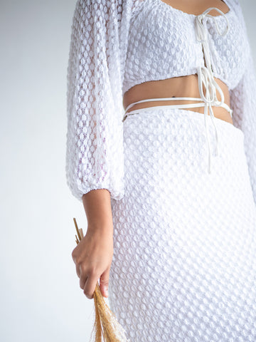 Side O Ring Detail Maxi Skirt