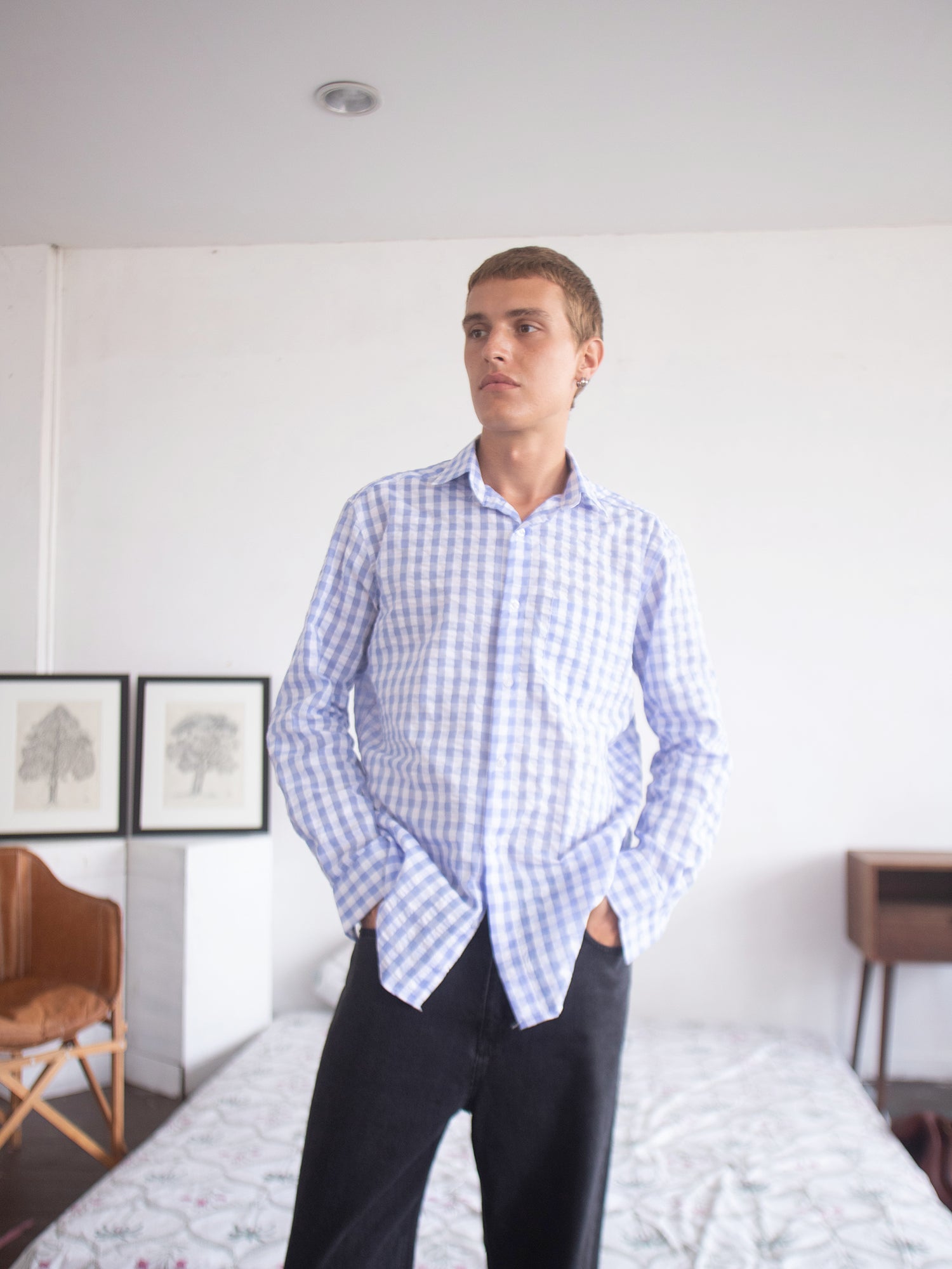 Long sleeve regular collar shirt