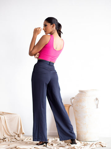 Front Twist Sleeveless Rib Top