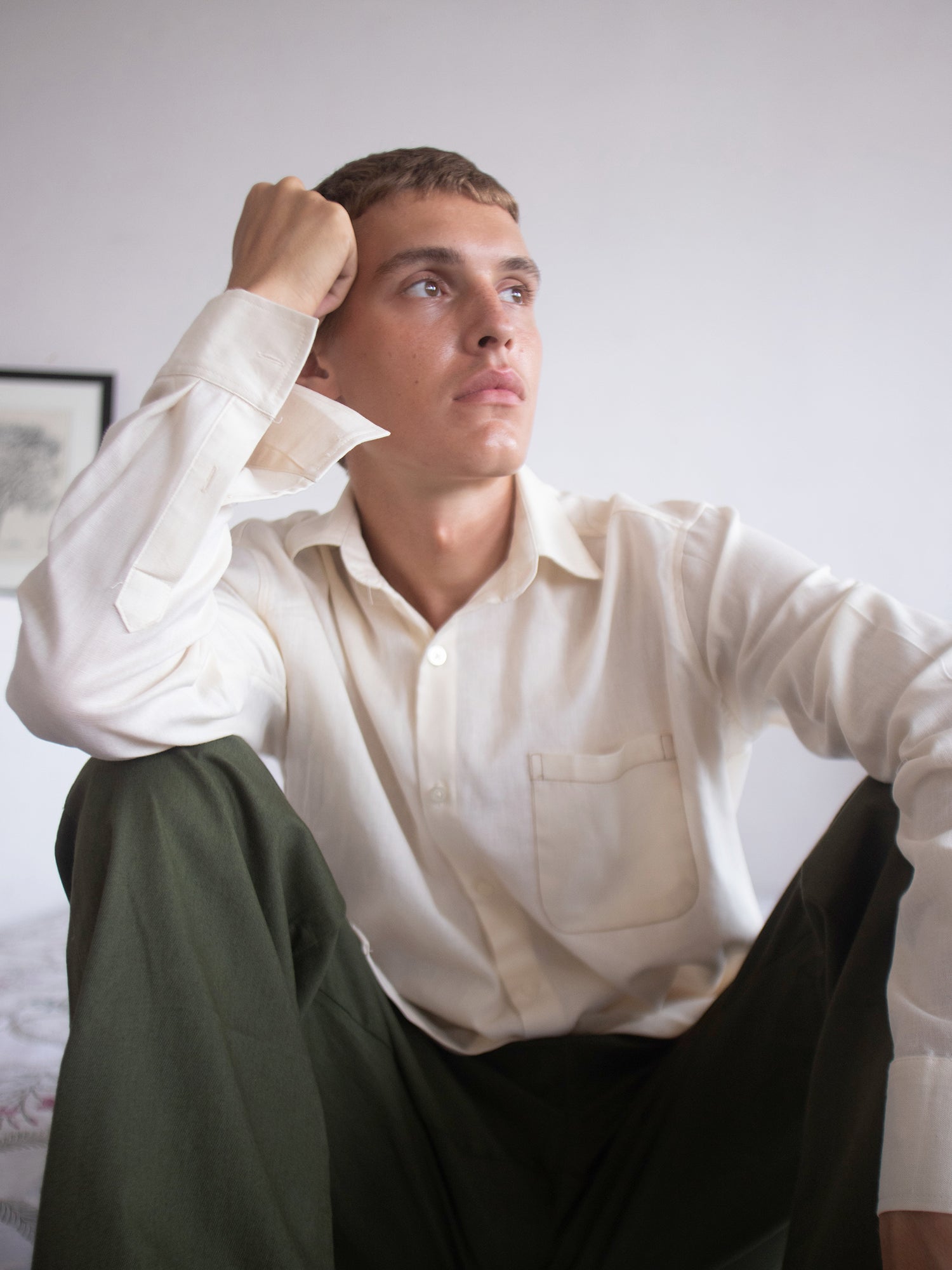 Long sleeve regular collar shirt