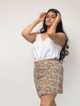 Printed Mini Skirt