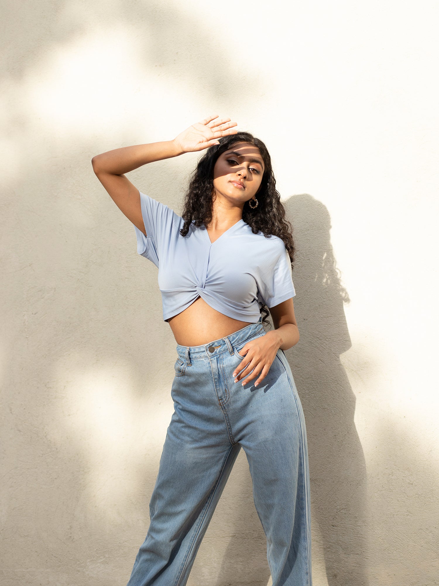 Front Twisted Satin Top