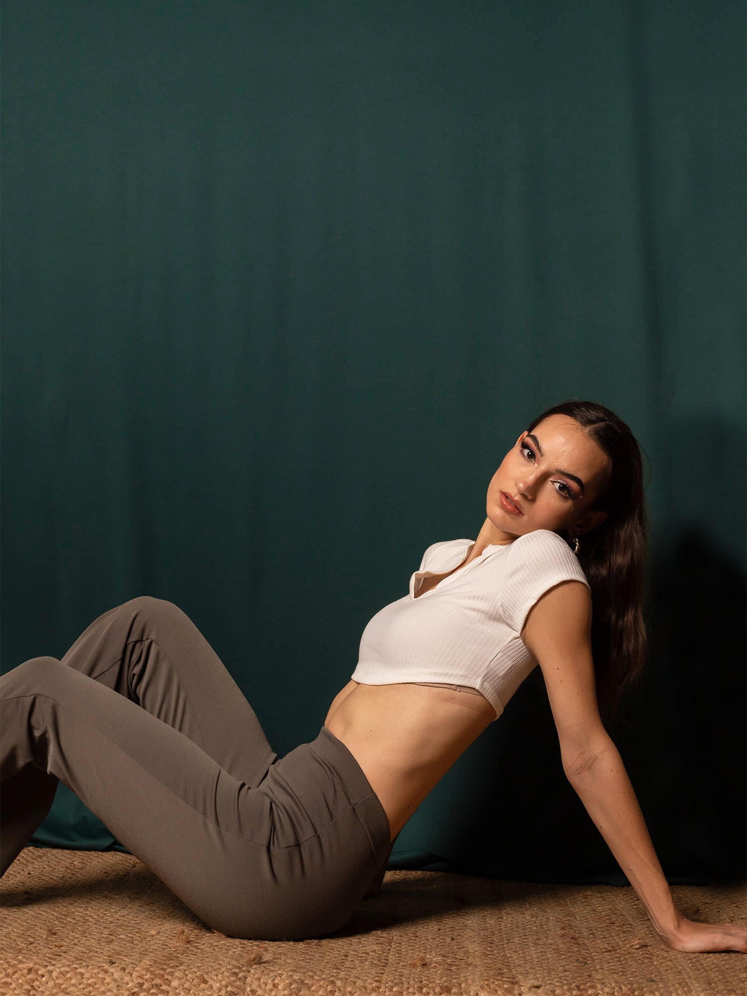 High Waist Boot Leg Trouser