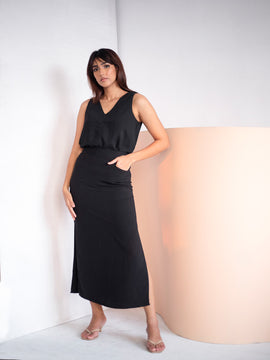 Side Slit Midi Skirt