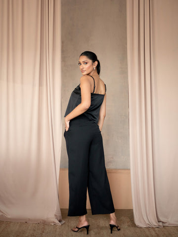 Round Neck Satin Cami Top