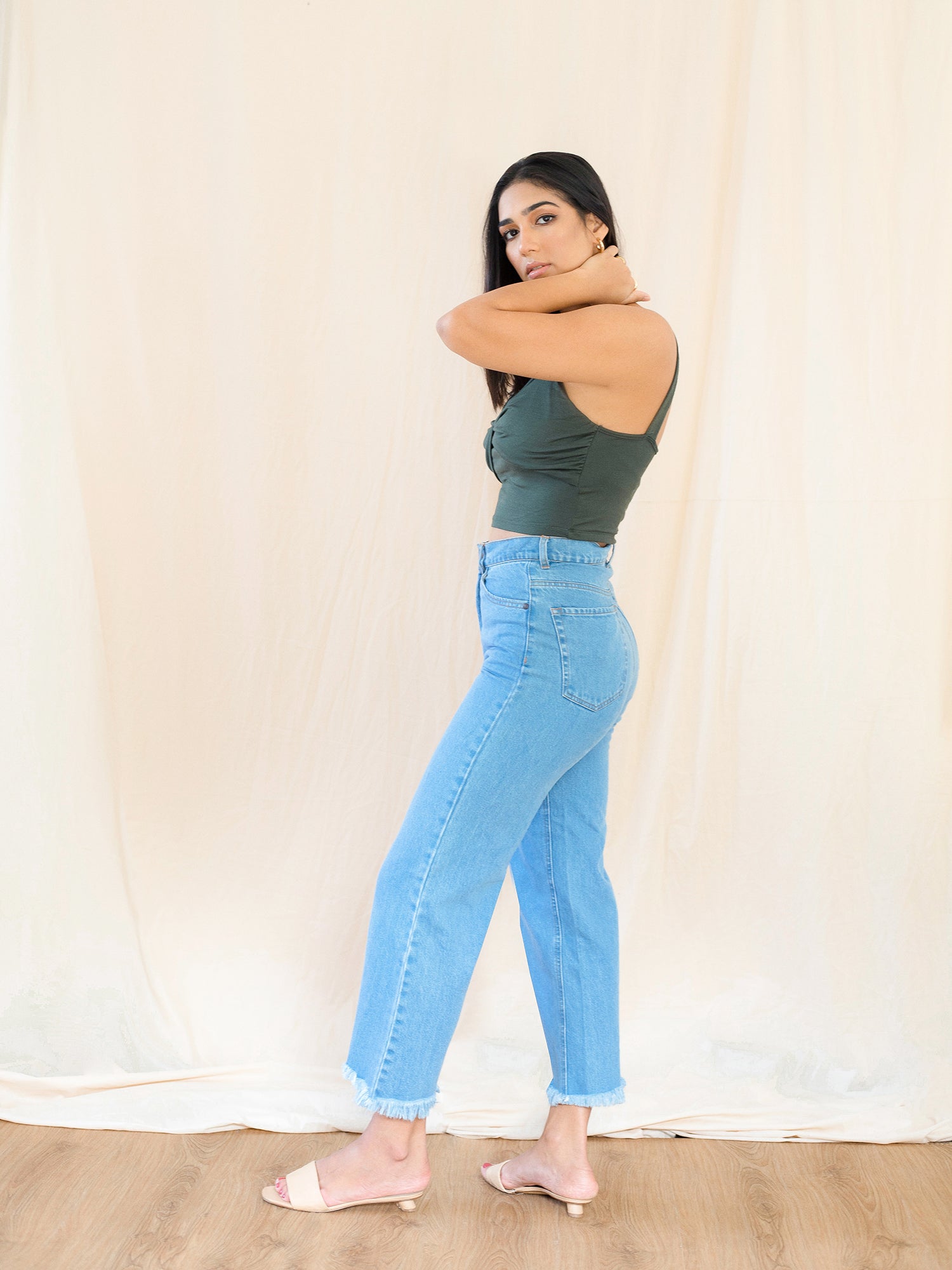 Front Twisted Jersey Top