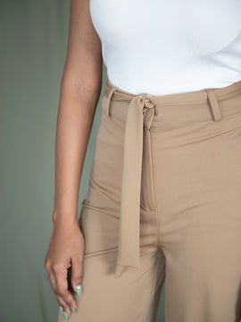 Front Tie Up Straight Leg Pant