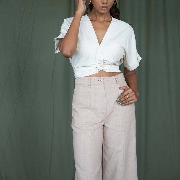 Front Twisted Crop Top