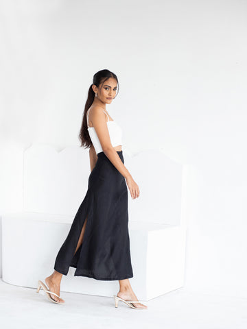 Basic High Waist Midi Skirt