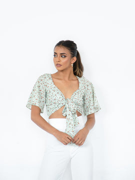 Front Tie-Up Crop Top