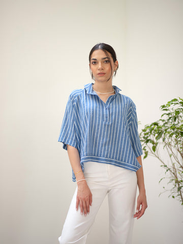Button Down Loose Fit Top